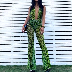 Green mesh jumpsuit size small